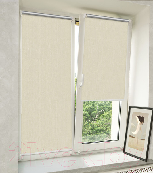 Изображение товара Рулонная штора Delfa Сантайм Натур Термо-Блэкаут СРШ-01МП 76503 (73x170, песок)