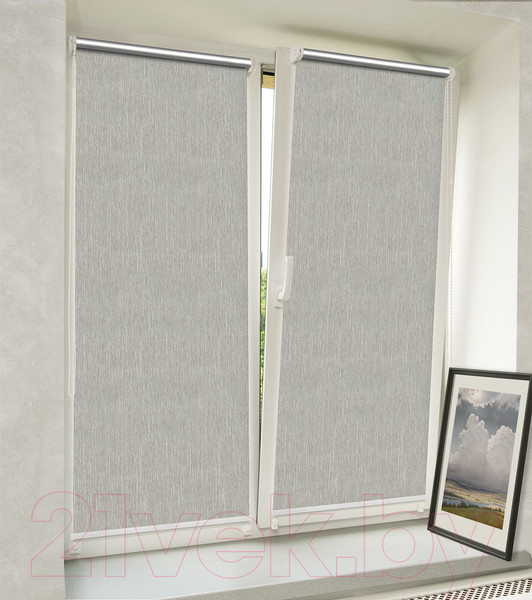 Изображение товара Рулонная штора Delfa Сантайм Натур Термо-Блэкаут СРШ-01МП 76512 (43x170, серый)