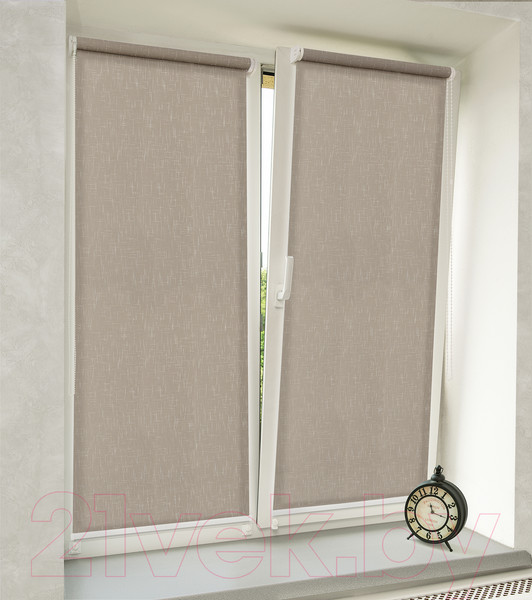 Изображение товара Рулонная штора Delfa Сантайм Премиум Гала СРШ-01МП 3474 (48x170, бежево-серый)