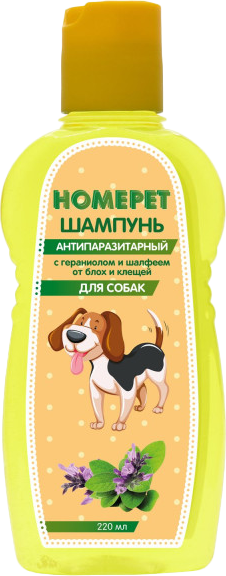 Изображение товара Шампунь от блох Homepet Антипаразитарный для собак / 80136 (220мл)