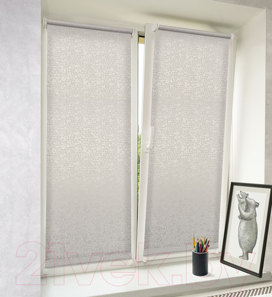 Изображение товара Рулонная штора Delfa Сантайм Альба СРШ-01М 8282 (62x170, серый)