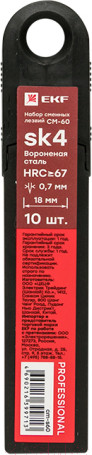 Изображение товара Набор сменных лезвий EKF СМ-60 18мм / cm-s60 (10шт)