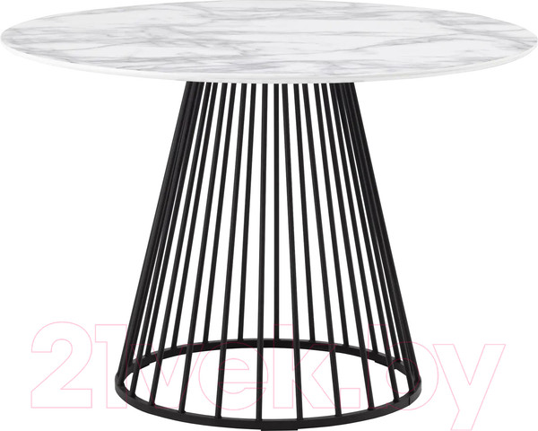 Изображение товара Обеденный стол Stool Group Ливерпуль 110x110 (мраморный/ножки черные)