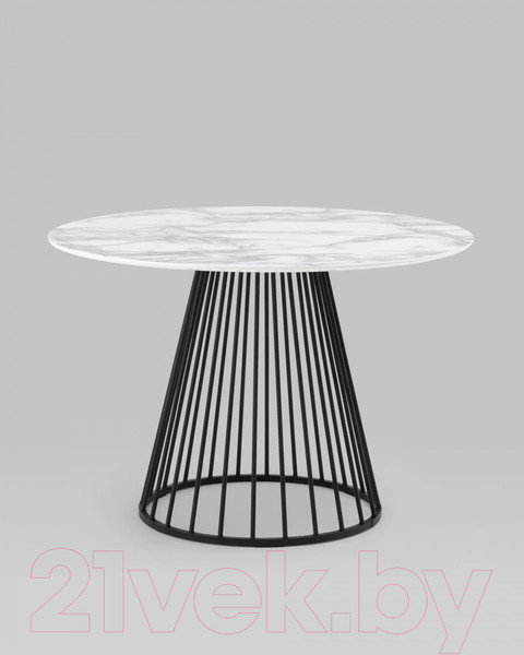 Изображение товара Обеденный стол Stool Group Ливерпуль 110x110 (мраморный/ножки черные)