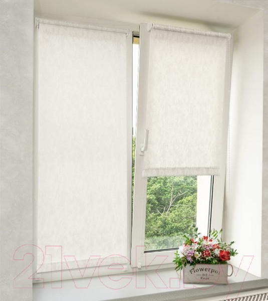 Изображение товара Рулонная штора Delfa Сантайм Марс СРШ-01 МД 27011 (57x170, белый)