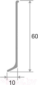Изображение товара Плинтус Profiling ПЛ-60 (3м, серебристый/матовый)