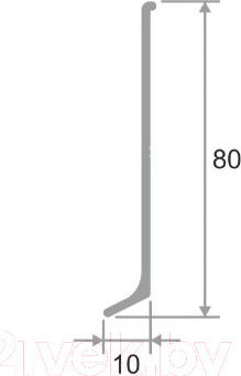 Изображение товара Плинтус Profiling ПЛ-80 (3м, белый муар)