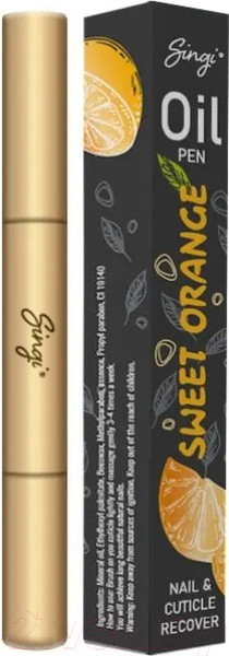 Изображение товара Масло для кутикулы Singi Oil Pen Nail & Cuticle Recover Sweet Orange (2мл)