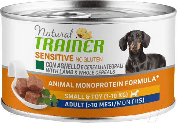 Изображение товара Влажный корм для собак Trainer Dog Small & Toy с ягненком и рисом (150г)