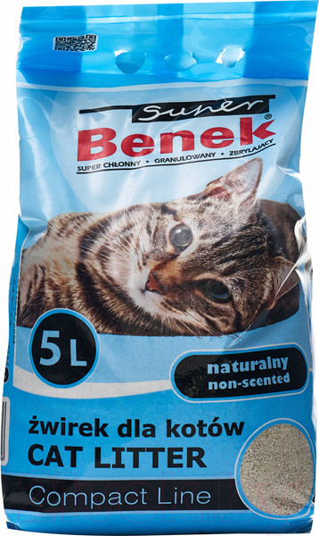 Изображение товара Наполнитель для туалета Super Benek Компакт (5л)