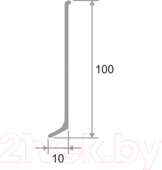 Изображение товара Плинтус Profiling ПЛ-100 (3м, черный муар)