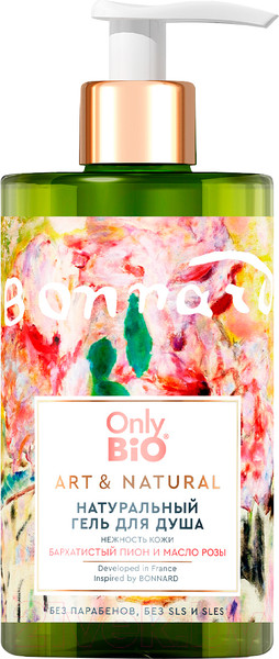 Изображение товара Гель для душа Only Bio Art & Natural Нежность кожи Бархатистый пион (420мл)