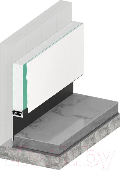 Изображение товара Плинтус Profiling Gipps теневой (3м, черный)