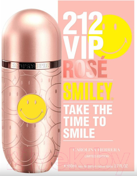 Изображение товара Парфюмерная вода Carolina Herrera 212 Vip Rose Smiley (80мл)