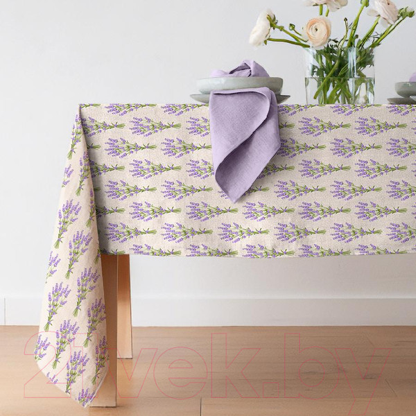 Изображение товара Скатерть ВАСИЛИСА ДН-10 145x150 / 293710 (букет лаванды)