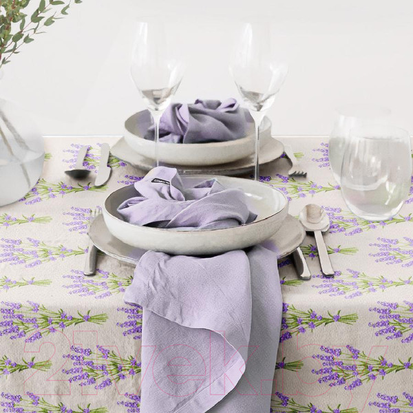 Изображение товара Скатерть ВАСИЛИСА ДН-10 145x180 / 293716 (букет лаванды)