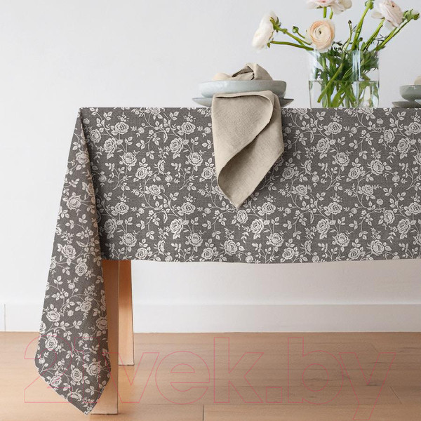 Изображение товара Скатерть ВАСИЛИСА ДН-10 145x180 / 293720 (розы на льне)