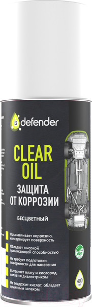 Изображение товара Средство от коррозии Defender Auto Clear Oil в аэрозольной упаковке / 10012 (400мл)