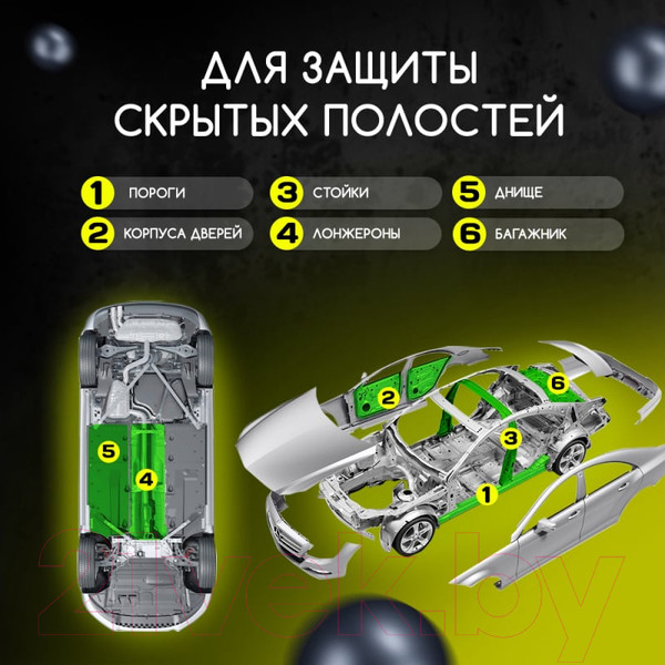 Изображение товара Средство от коррозии Defender Auto Для скрытых полостей / 10017 (400мл)