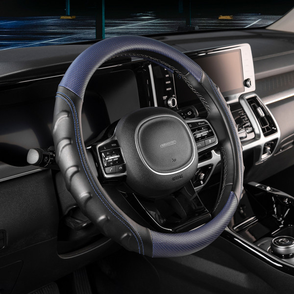 Изображение товара Оплетка на руль Skyway Carbon 2 M / S01102425 (черный/синий)