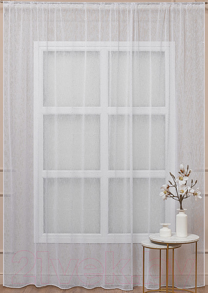 Изображение товара Гардина Amore Mio Сетка Premium  6PL 2176-001 300x270 / 92099 (белый)