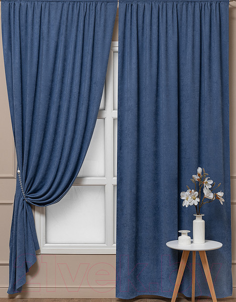 Изображение товара Комплект штор Amore Mio Вельвет Canvas-034 150x270 / 92065 (синий)