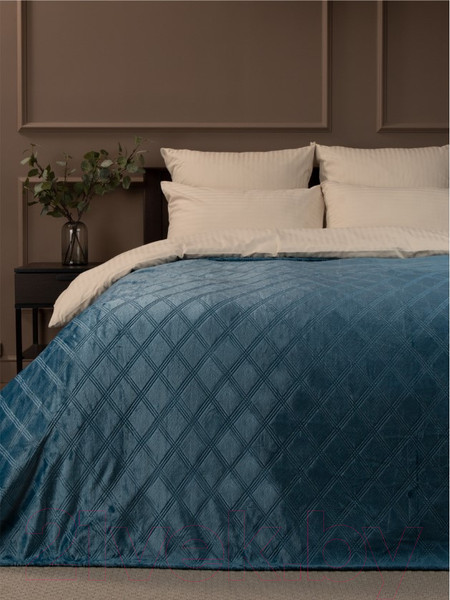 Изображение товара Плед TexRepublic Elite Клетка Фланель 1.5 сп / 93377 (синий)