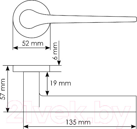 Изображение товара Ручка дверная Morelli Land MH-60-R6 BL (черный)