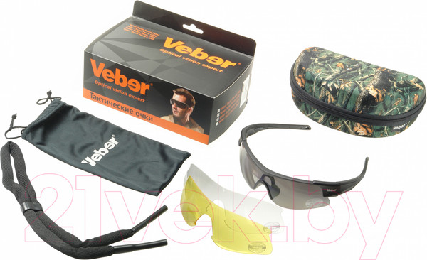 Изображение товара Защитные очки для стрельбы Veber Tactic Force L3P3 / 24652