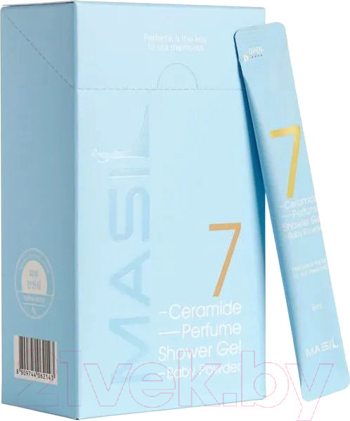 Изображение товара Гель для душа Masil 7 Ceramide Perfume Shower Gel Stick Pouch С ароматом присыпки (20x8мл)