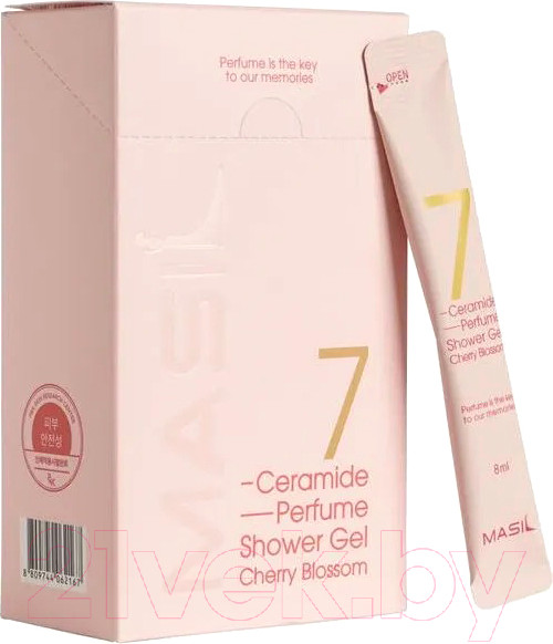 Изображение товара Гель для душа Masil 7 Ceramide Perfume Shower Gel Stick Pouch Аромат цветка вишни (20x8мл)