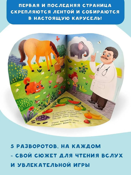 Изображение товара Книжка-панорамка АСТ Про девочку, которая плохо кушала..., твердая обложка (Михалков Сергей)