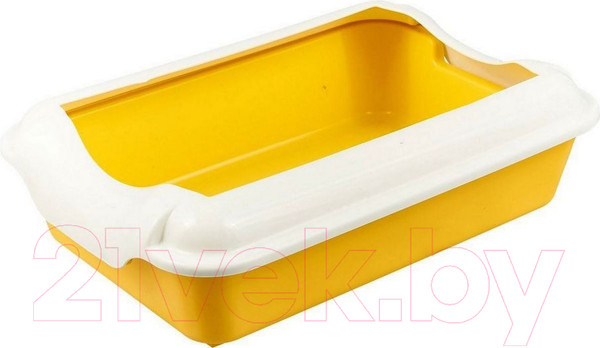 Изображение товара Туалет-лоток Homecat Бюджет с бортиком / 70034 (желтый)