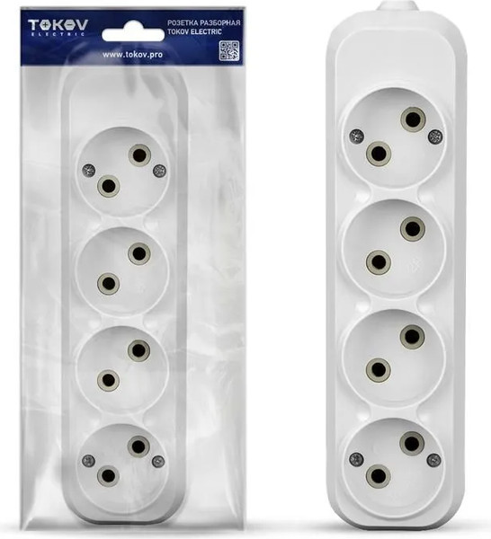 Изображение товара Колодка удлинителя Tokov Electric TKE-C01-KU4 (белый)