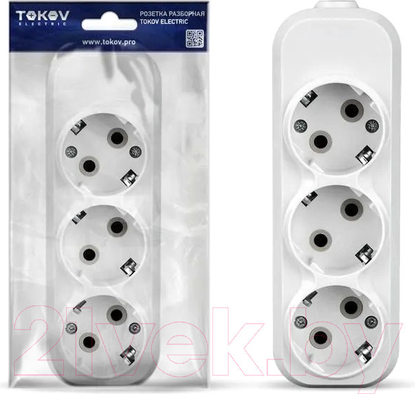Изображение товара Колодка удлинителя Tokov Electric TKE-C01-KU3-Z (белый)