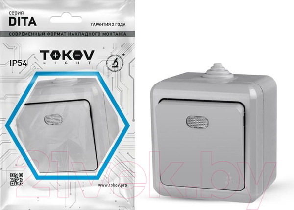 Изображение товара Выключатель Tokov Electric TKL-DT-V1I-C06-IP54