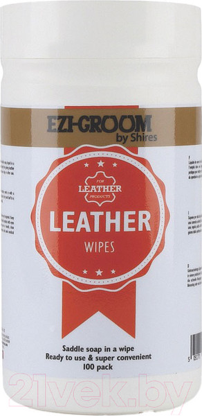 Изображение товара Влажные салфетки для ухода за амуницией Ezi-Groom Быстросохнущий / 7421/TUB (100шт)