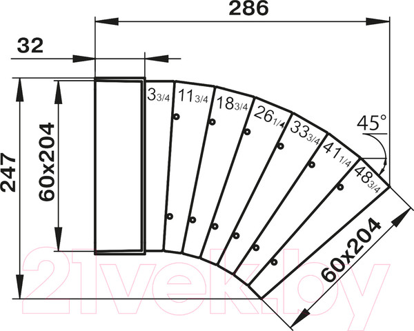 Изображение товара Колено воздуховода Zernberg 10192061