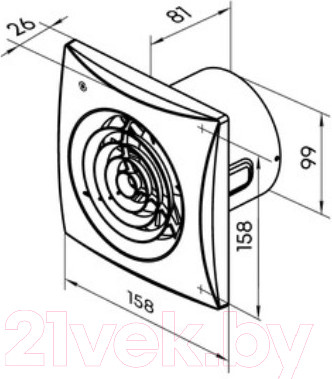 Изображение товара Вентилятор накладной Zernberg Izumrud 100 10238801 