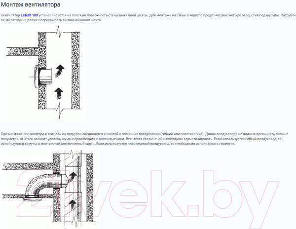 Изображение товара Вентилятор накладной Zernberg Lazurit 100 10223281
