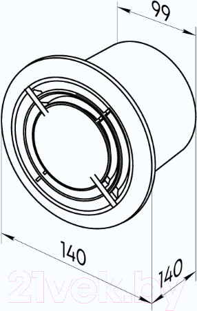 Изображение товара Вентилятор накладной Zernberg Nefrit 100 10222551