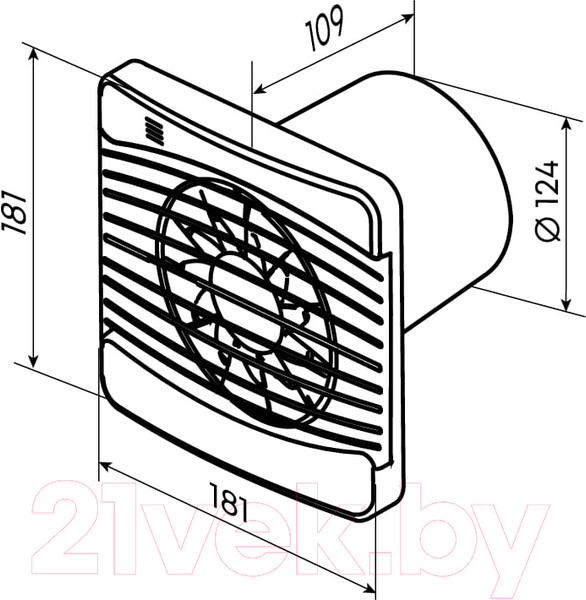 Изображение товара Вентилятор канальный Zernberg Oniks 125 10224291