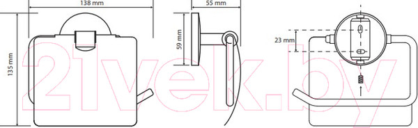 Изображение товара Держатель для туалетной бумаги Bemeta Nox 102512010 (черный)