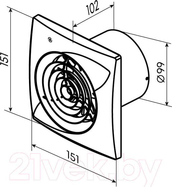 Изображение товара Вентилятор канальный Zernberg Opal 100 10223201