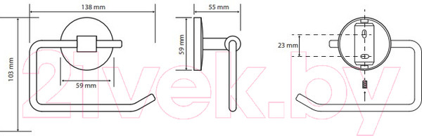 Изображение товара Держатель для туалетной бумаги Bemeta Nox 102414010 (черный)