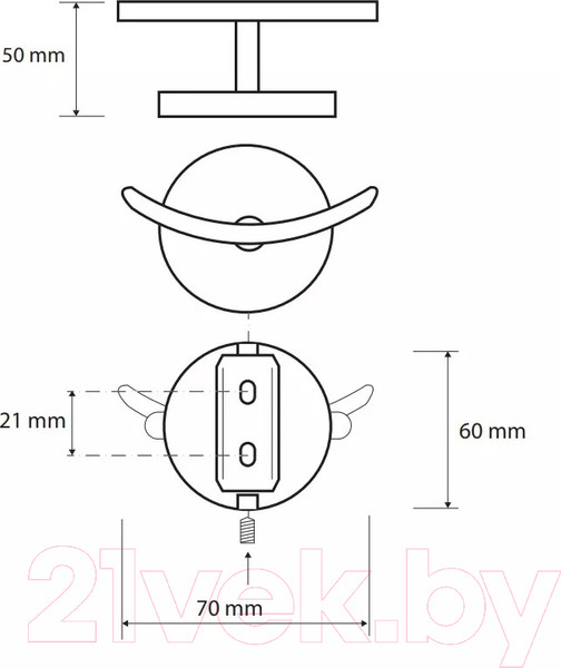 Изображение товара Крючок для ванной Bemeta Nox 102406020 (черный)