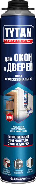 Изображение товара Пена монтажная Tytan Professional Для окон и дверей всесезонная профессиональная (750мл)