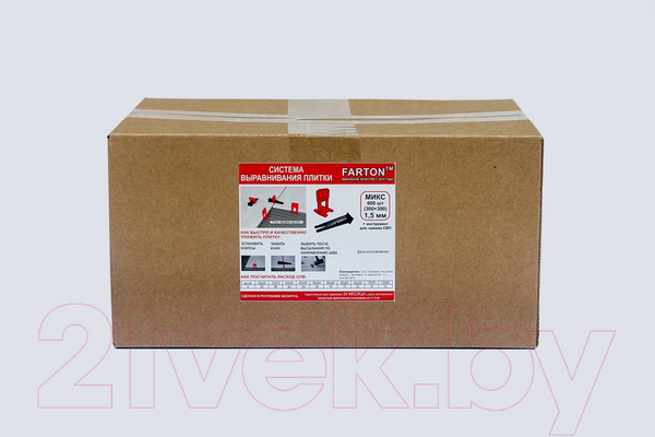Изображение товара Система выравнивания плитки Farton Микс 1.5мм (300шт+300шт)