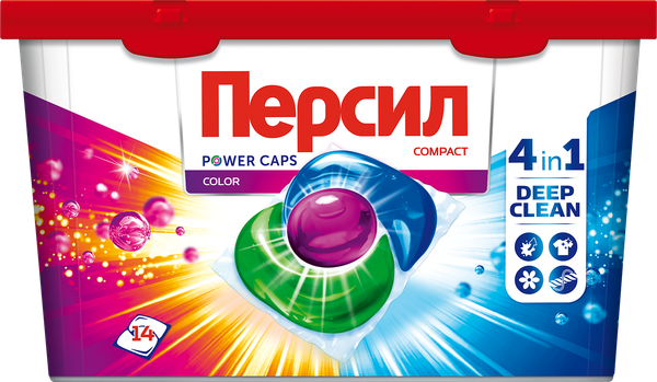Изображение товара Капсулы для стирки Персил Caps Color (14шт)