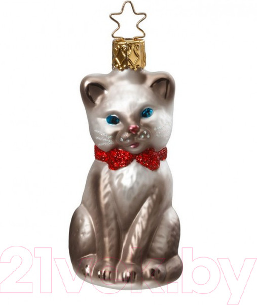 Изображение товара Елочная игрушка Inge's Christmas House And Farm. Серый котенок / 10149S022